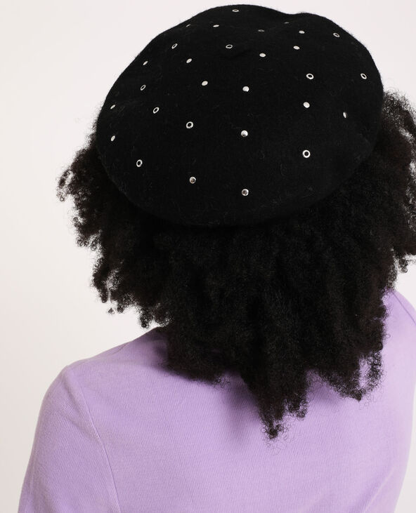 Beret en laine noir - Pimkie