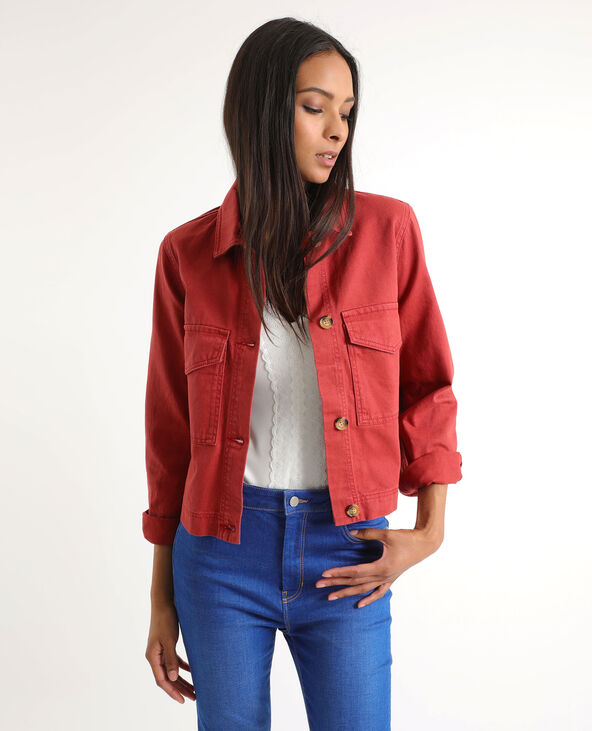 Veste droite bordeaux - Pimkie