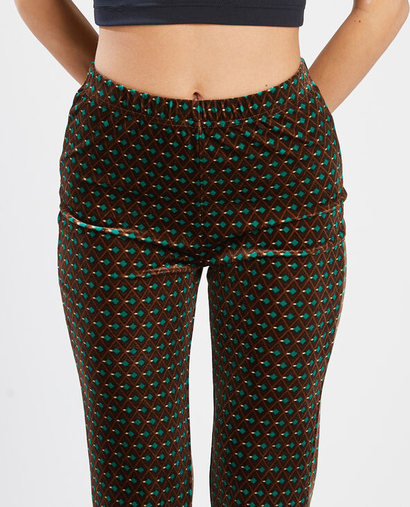 Pantalon flare en velours marron - Pimkie