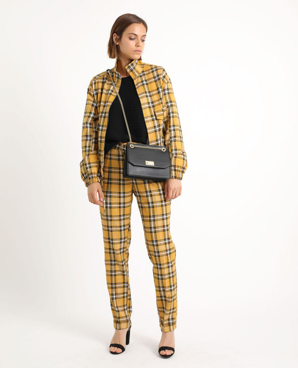 Pantalon jaune a discount carreaux