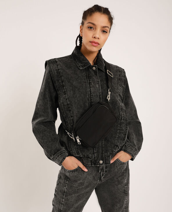 Veste en jean délavée gris foncé - Pimkie