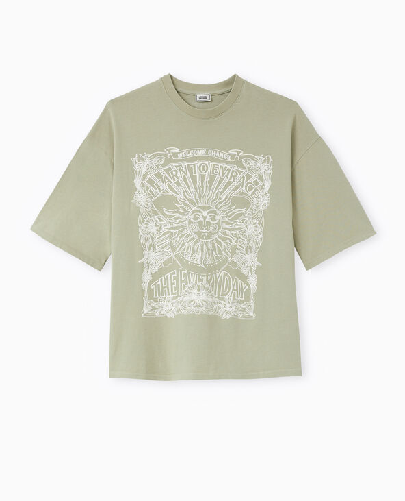 T-shirt oversize avec print vert - Pimkie