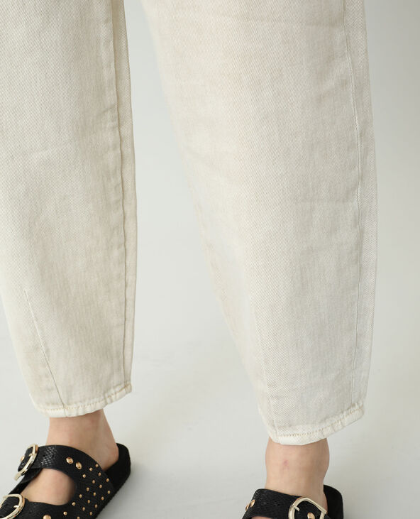 Jean slouchy high waist beige - Pimkie