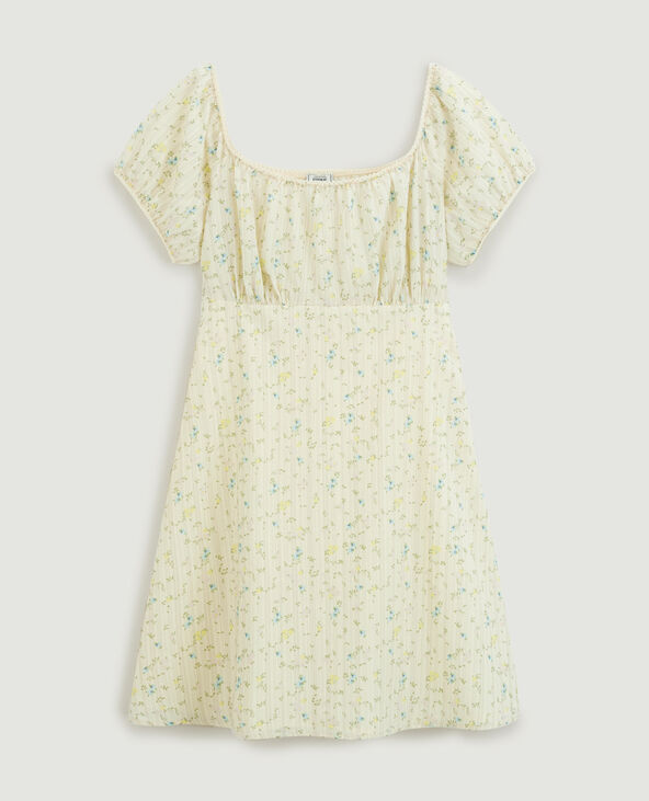 Robe courte forme empire blanc - Pimkie