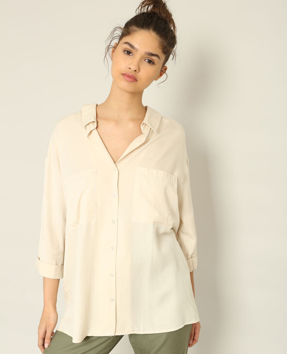 Chemise à dos ouvert écru - Pimkie