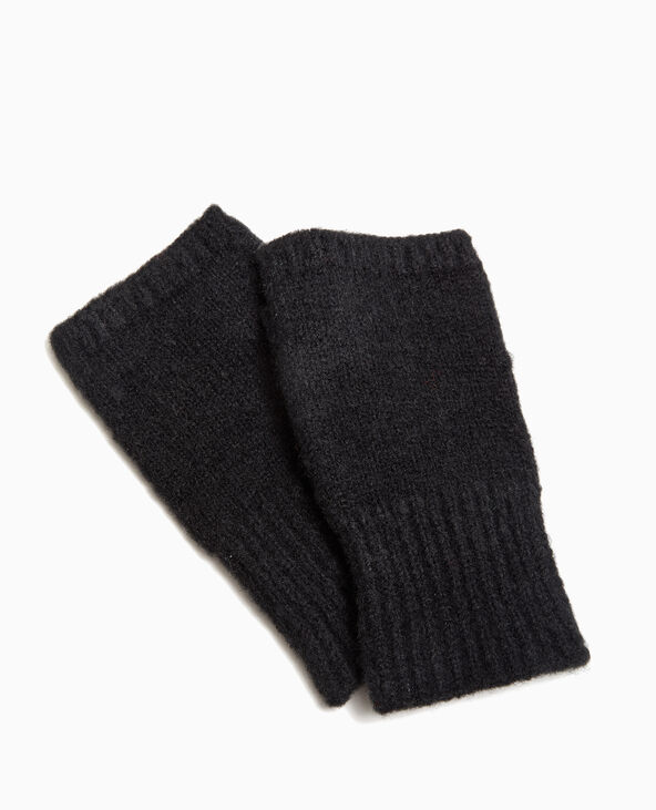 Mitaines en tricot noir - Pimkie