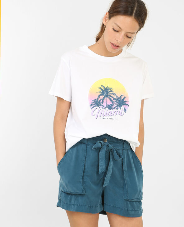 T-shirt Miami blanc - Pimkie