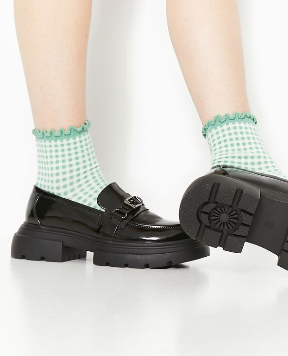 Mocassins semelles chunky noir - Pimkie
