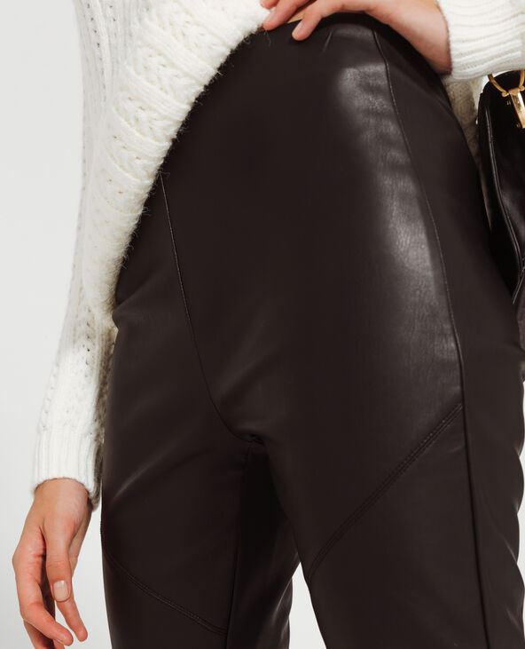 Pantalon en simili cuir noir - Pimkie