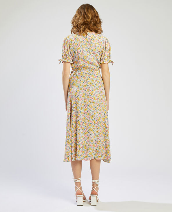 Robe longue fleurie blanc - Pimkie
