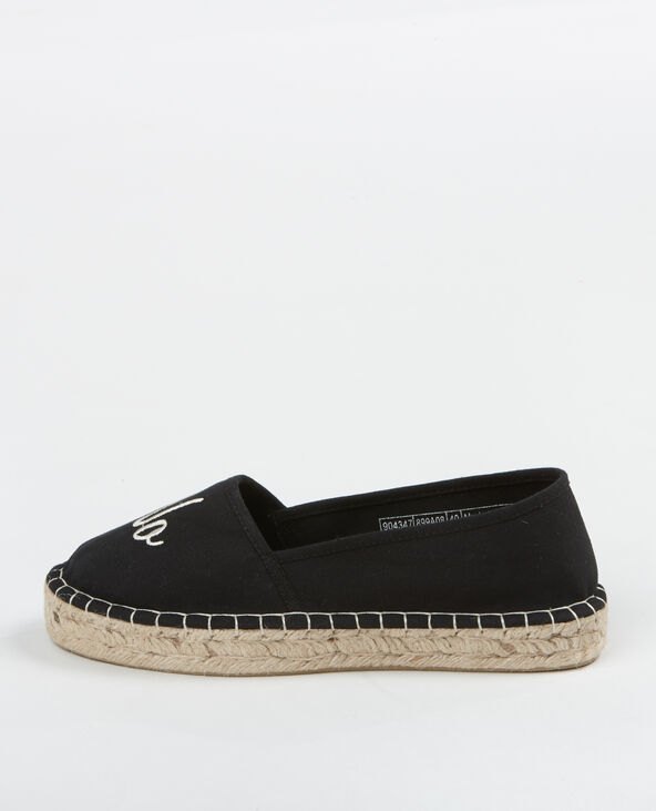 Espadrilles brodées noir - Pimkie