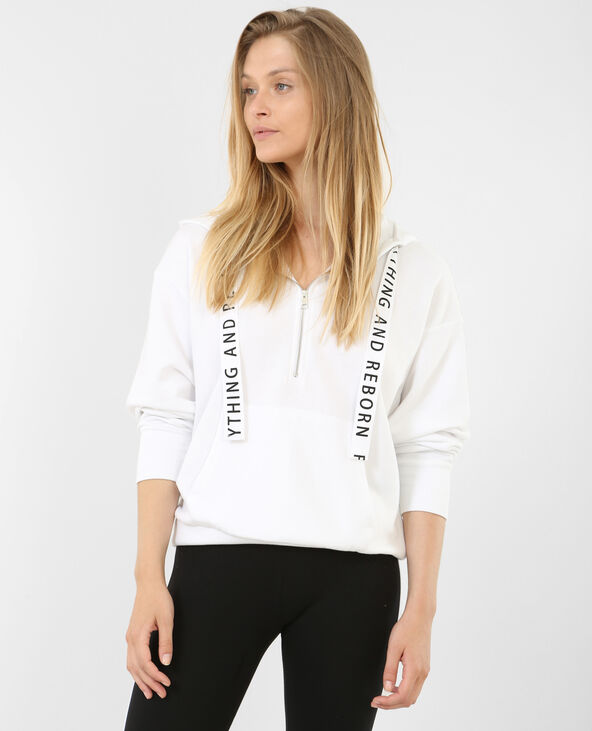 Sweat de sport long blanc - Pimkie