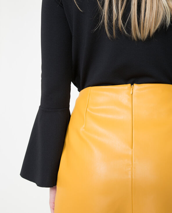 Jupe simili cuir moutarde store