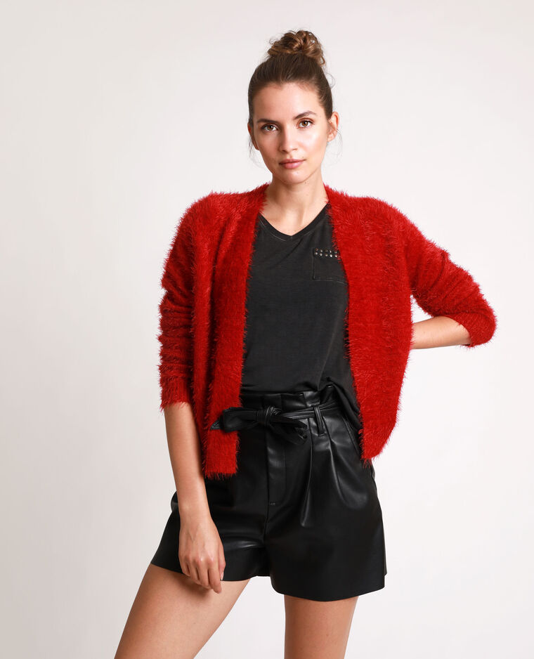 Gilet fluffly rouge - 407618338A03 | Pimkie