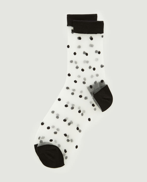 Chaussettes transparentes à pois blanc - Pimkie
