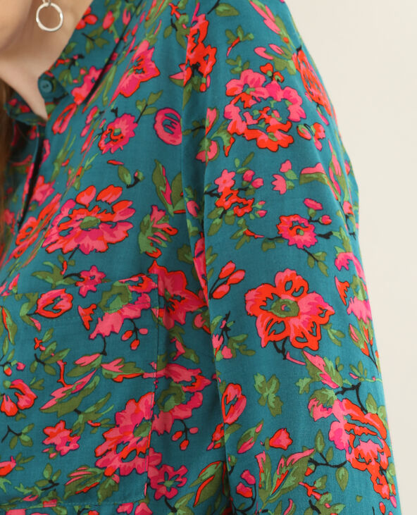 Chemise imprimé fleuri vert foncé - Pimkie