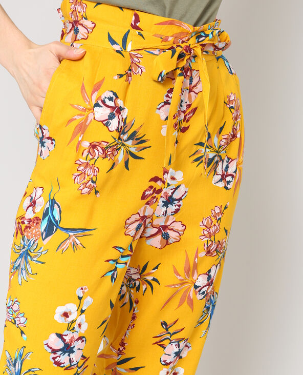 Pantalon fluide imprimé orange - Pimkie