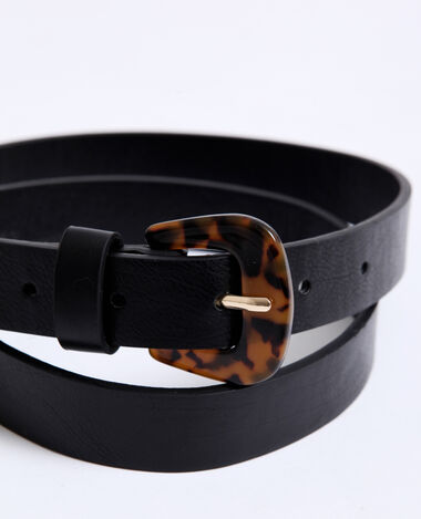 Ceinture en simili cuir noir - Pimkie