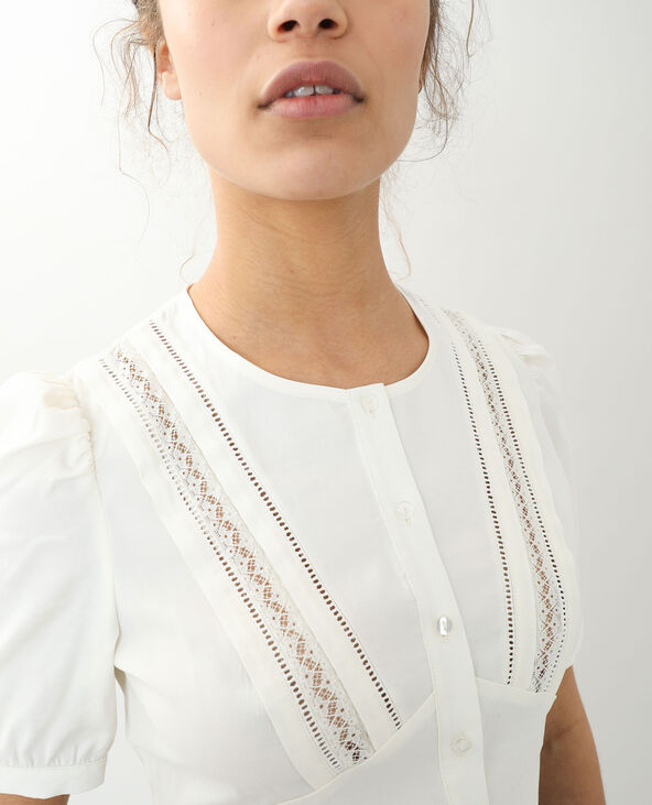 Chemisier court vintage blanc - Pimkie