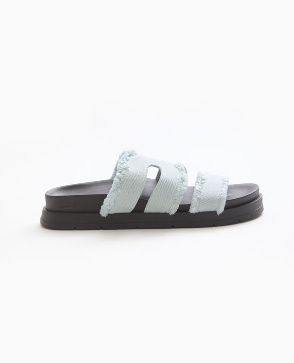 Mules plates avec jean bleu - Pimkie