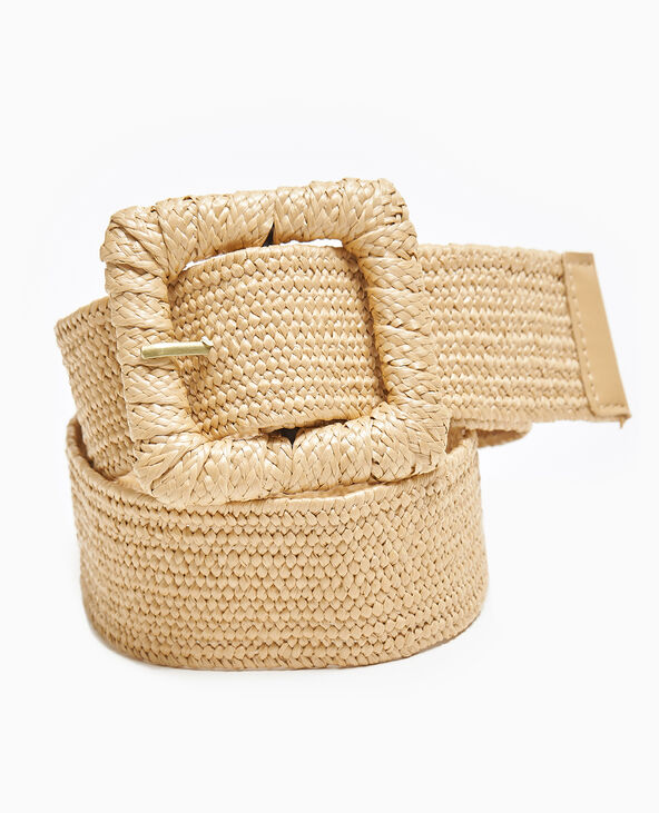 Ceinture en paille beige - Pimkie