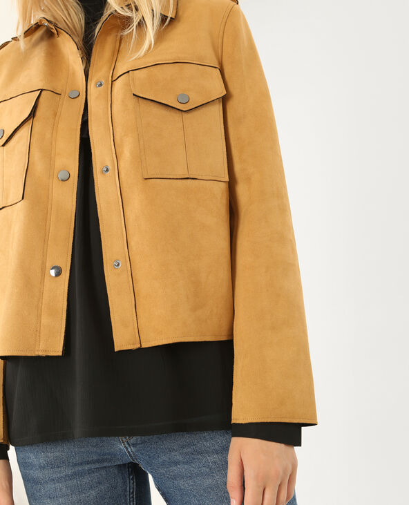 Veste online suedine camel