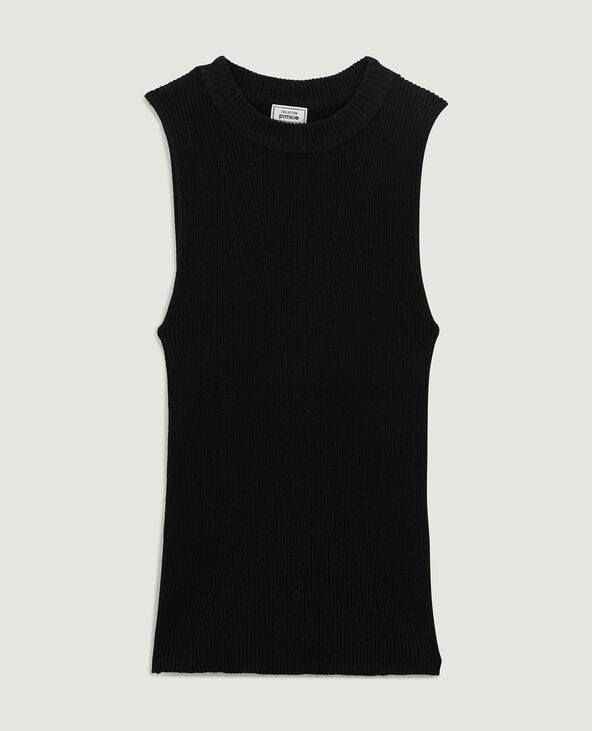 Top sans manches en maille noir - Pimkie