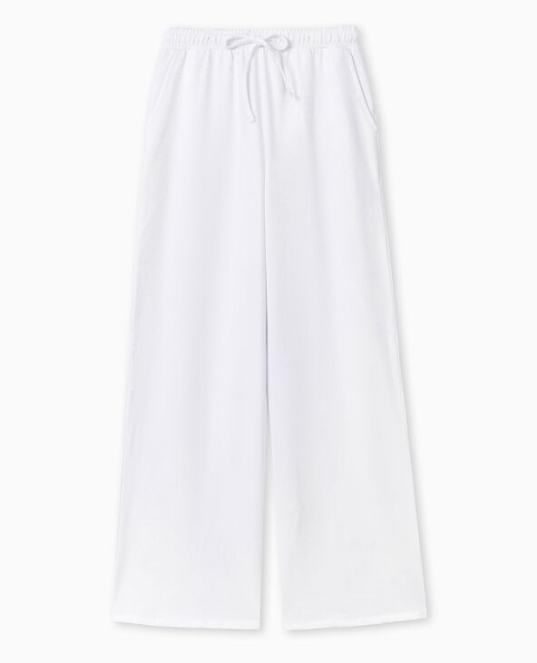 Pantalon molleton droit blanc - Pimkie