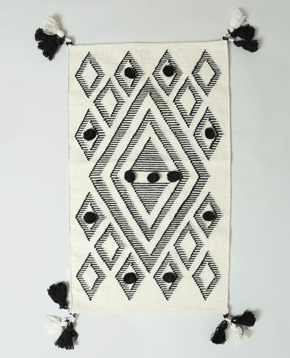 Tapis à pompons blanc - Pimkie