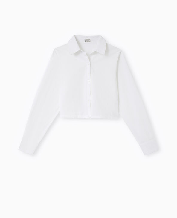 Chemise courte manches longues  blanc - Pimkie