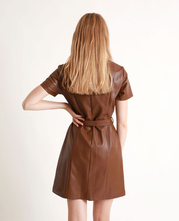 Robe shop cuir marron
