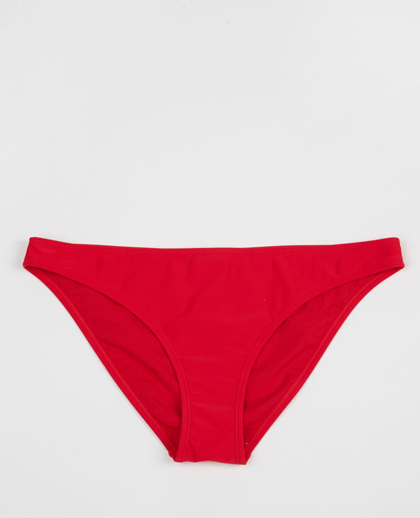 Bas de maillot de bain uni rouge - Pimkie