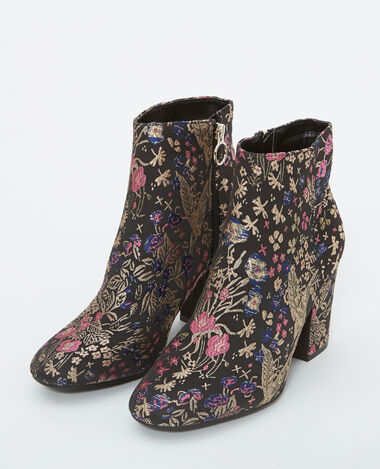 Boots brodées noir - Pimkie