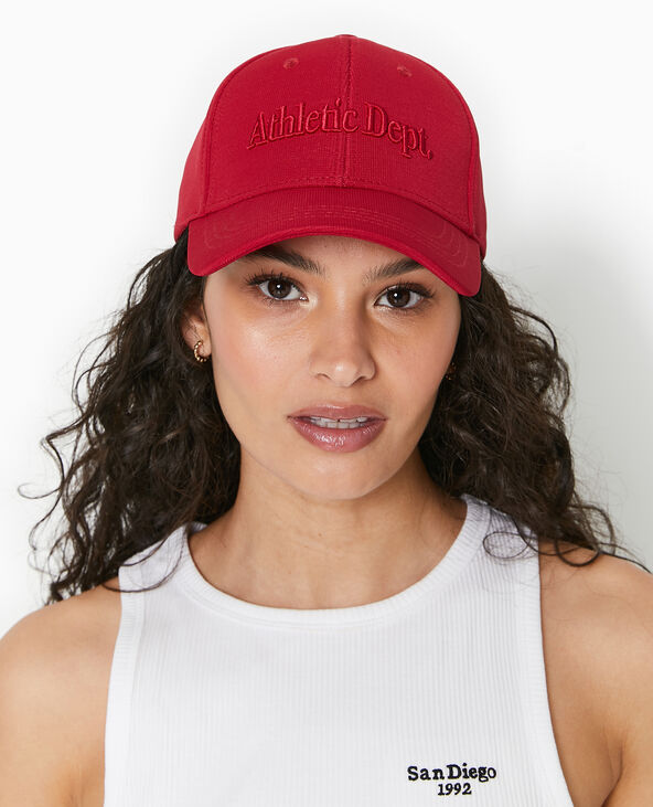 Casquette avec broderie devant rouge - Pimkie