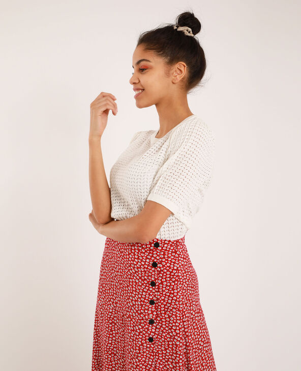 Pull à manches courtes blanc - Pimkie