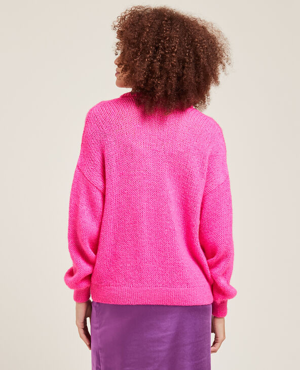 Pull col V rose fuchsia - Pimkie