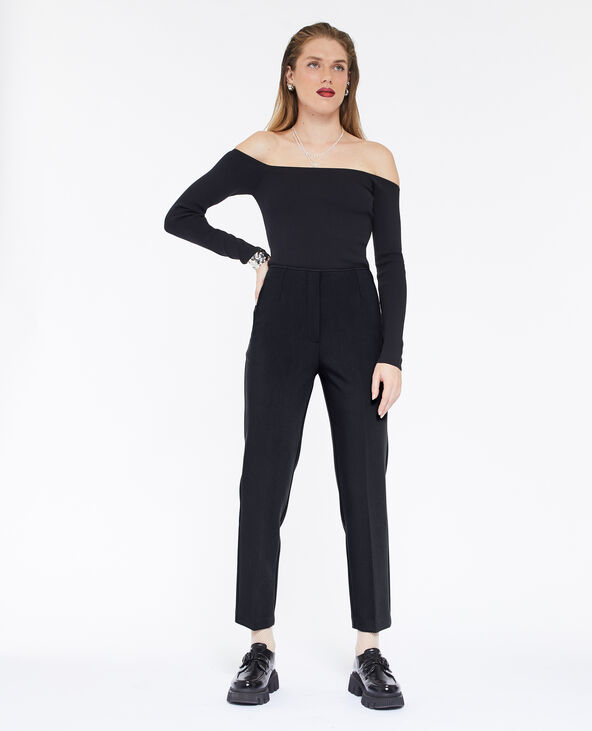 Pantalon cigarette taille haute gris foncé - Pimkie