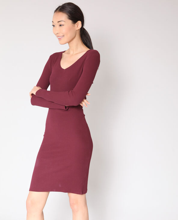 Robe moulante bordeaux - Pimkie