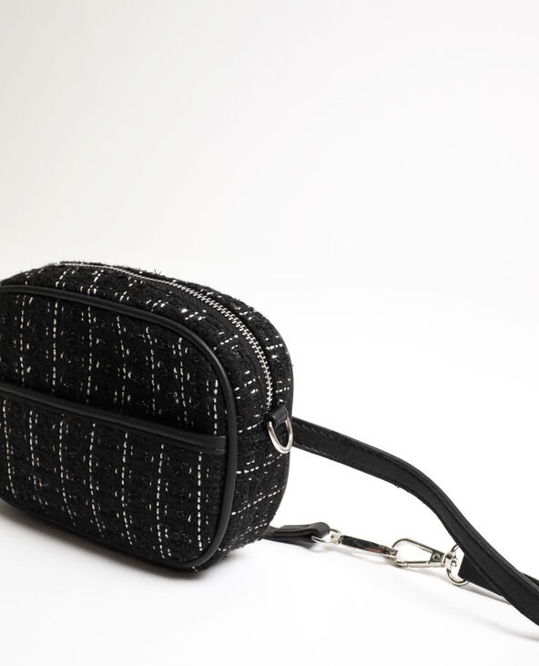 Sac banane en tweed noir - Pimkie