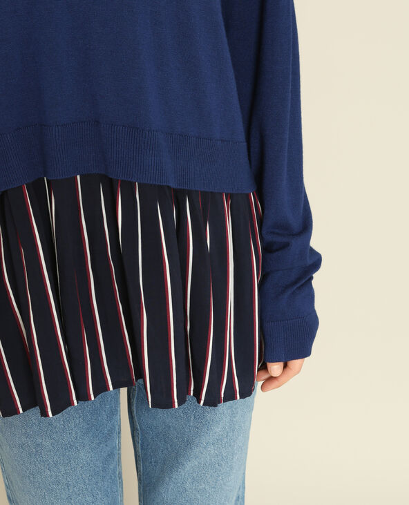 Pull chemise bleu marine - Pimkie