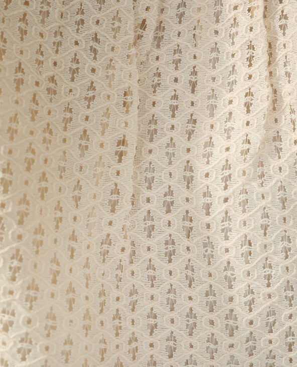 Blouse en dentelle et guipure taupe - Pimkie