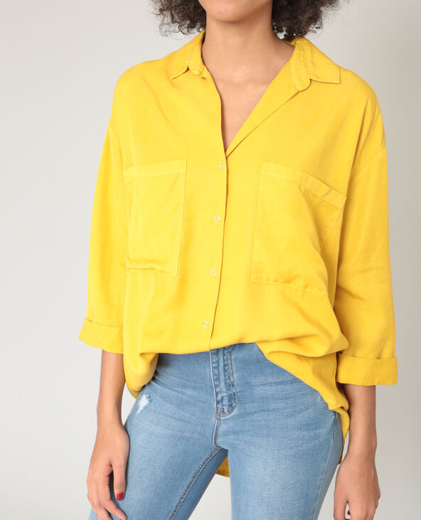 Chemise XL fluide jaune ocre - Pimkie