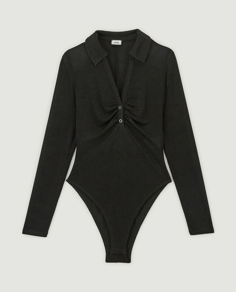 Body manches longues avec col noir - Pimkie