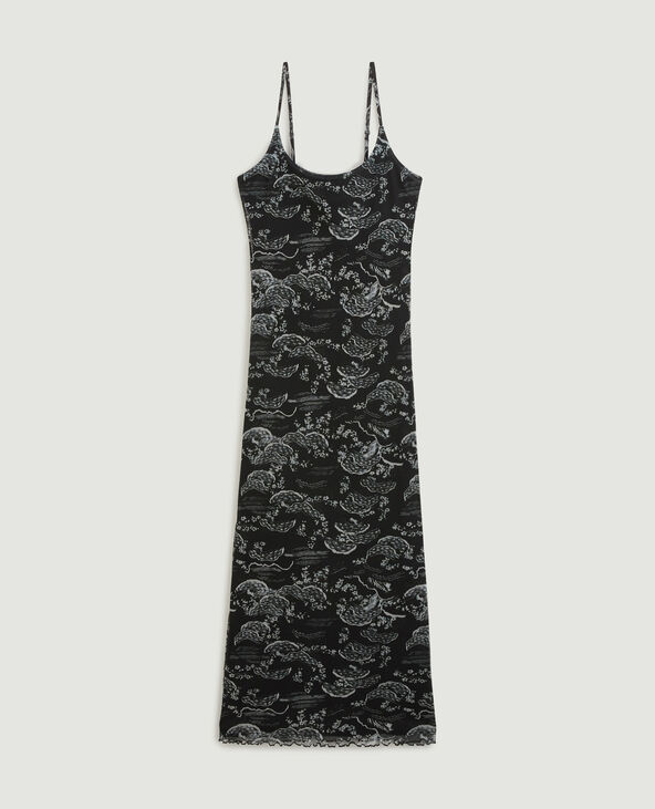Robe tube en voile noir - Pimkie