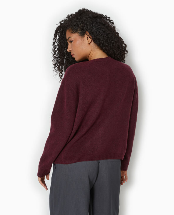 Gilet col rond avec boutons effet nacre violet - Pimkie