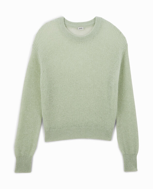 Pull en maille ajourée vert clair - Pimkie