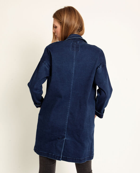 Veste longue en jean bleu - Pimkie