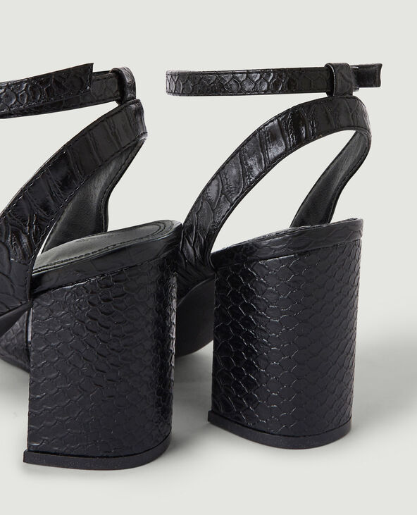 Sandales à talons noir - Pimkie
