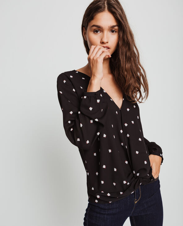 Blouse imprimée noir - Pimkie