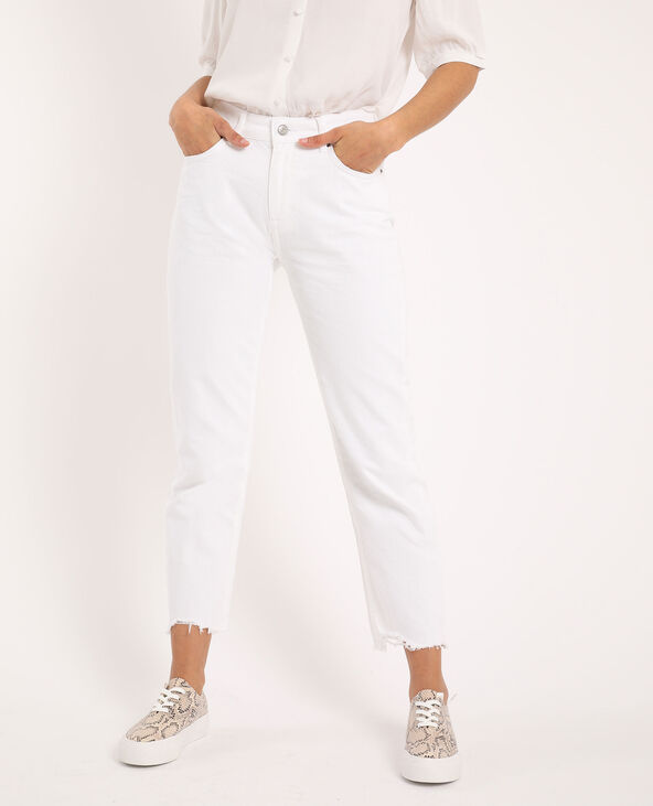 Jean straight high waist écru - Pimkie